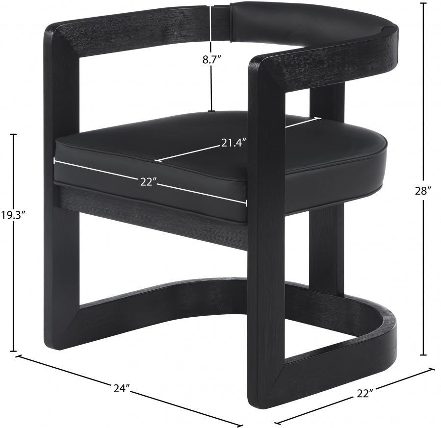 Chaise de salle à manger en cuir végétalien Manchester