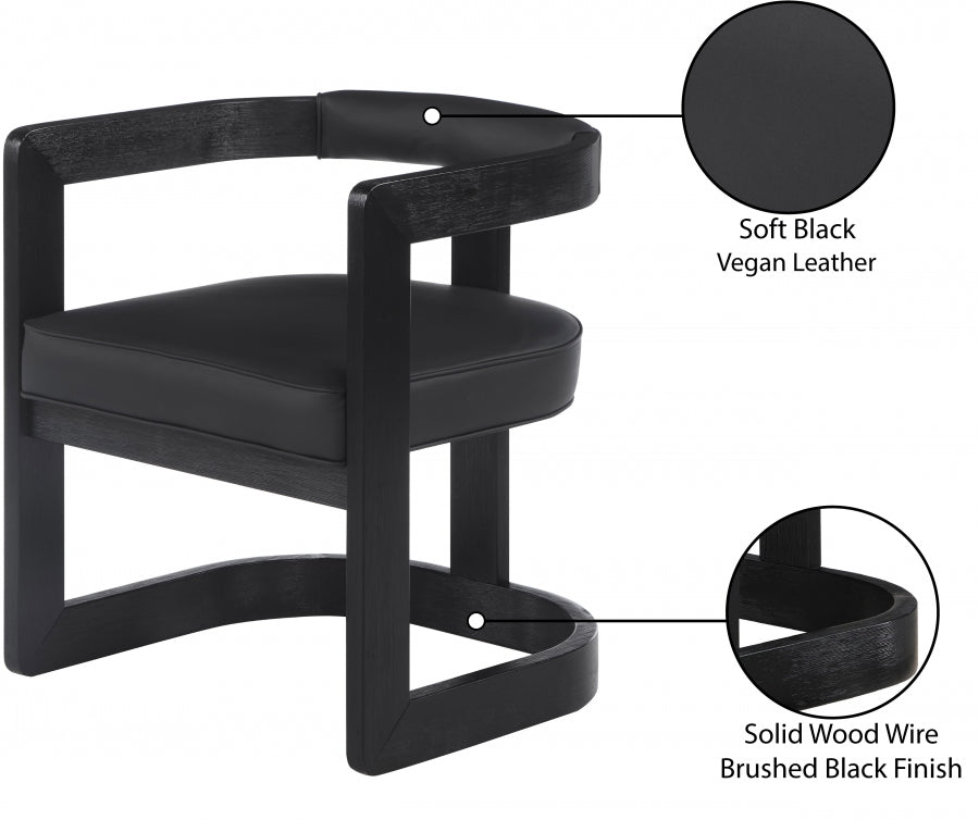 Chaise de salle à manger en cuir végétalien Manchester