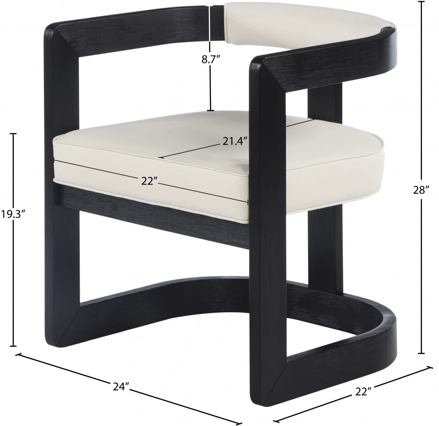 Chaise de salle à manger en cuir végétalien Manchester