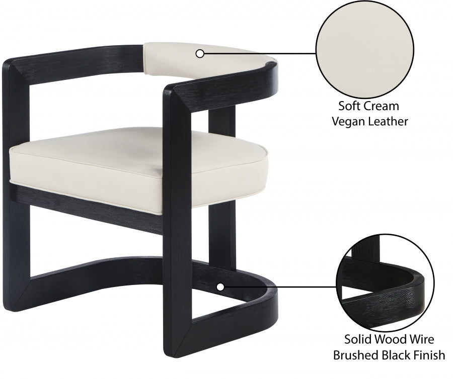 Chaise de salle à manger en cuir végétalien Manchester