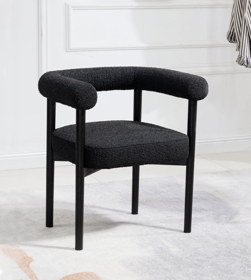 Chaise de salle à manger en tissu Hyatt Boucle