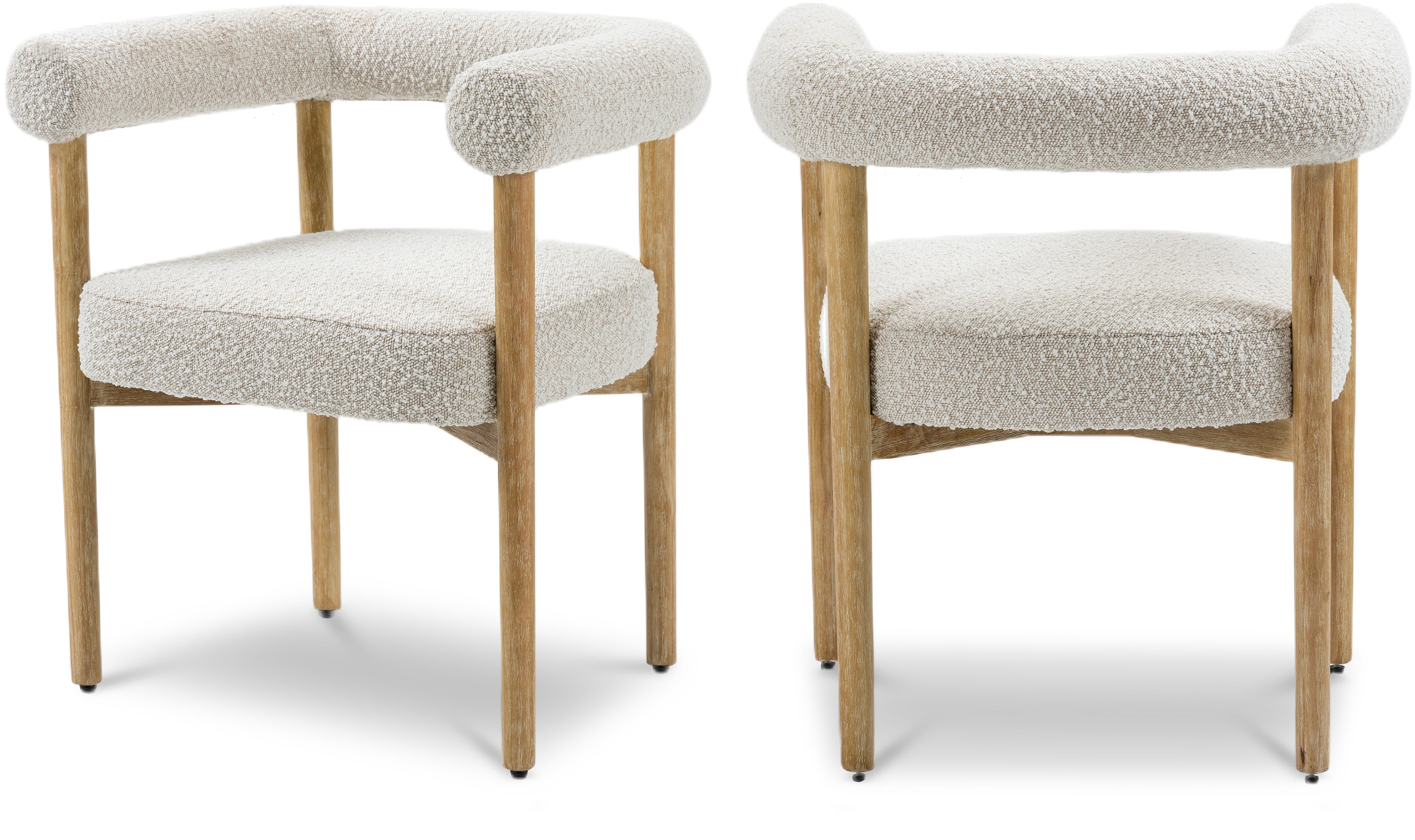 Chaise de salle à manger en tissu Hyatt Boucle
