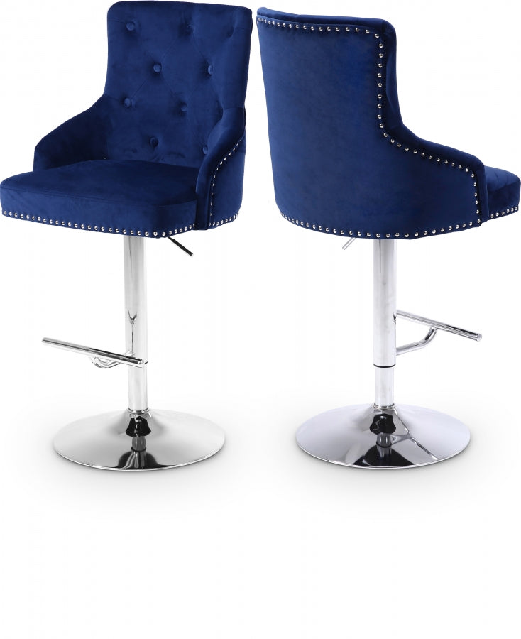 Barre réglable en velours Claude | Tabouret de comptoir