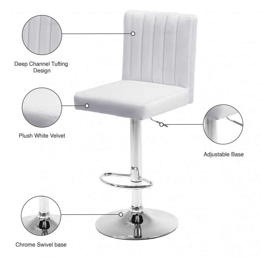 Barre réglable en velours Joel | Tabouret de comptoir