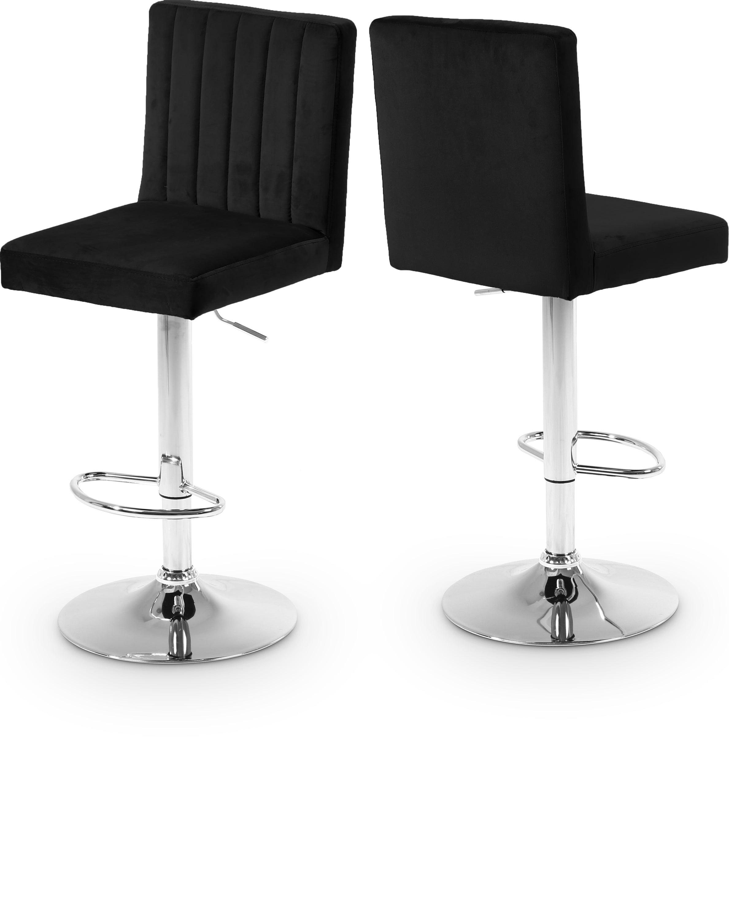 Barre réglable en velours Joel | Tabouret de comptoir