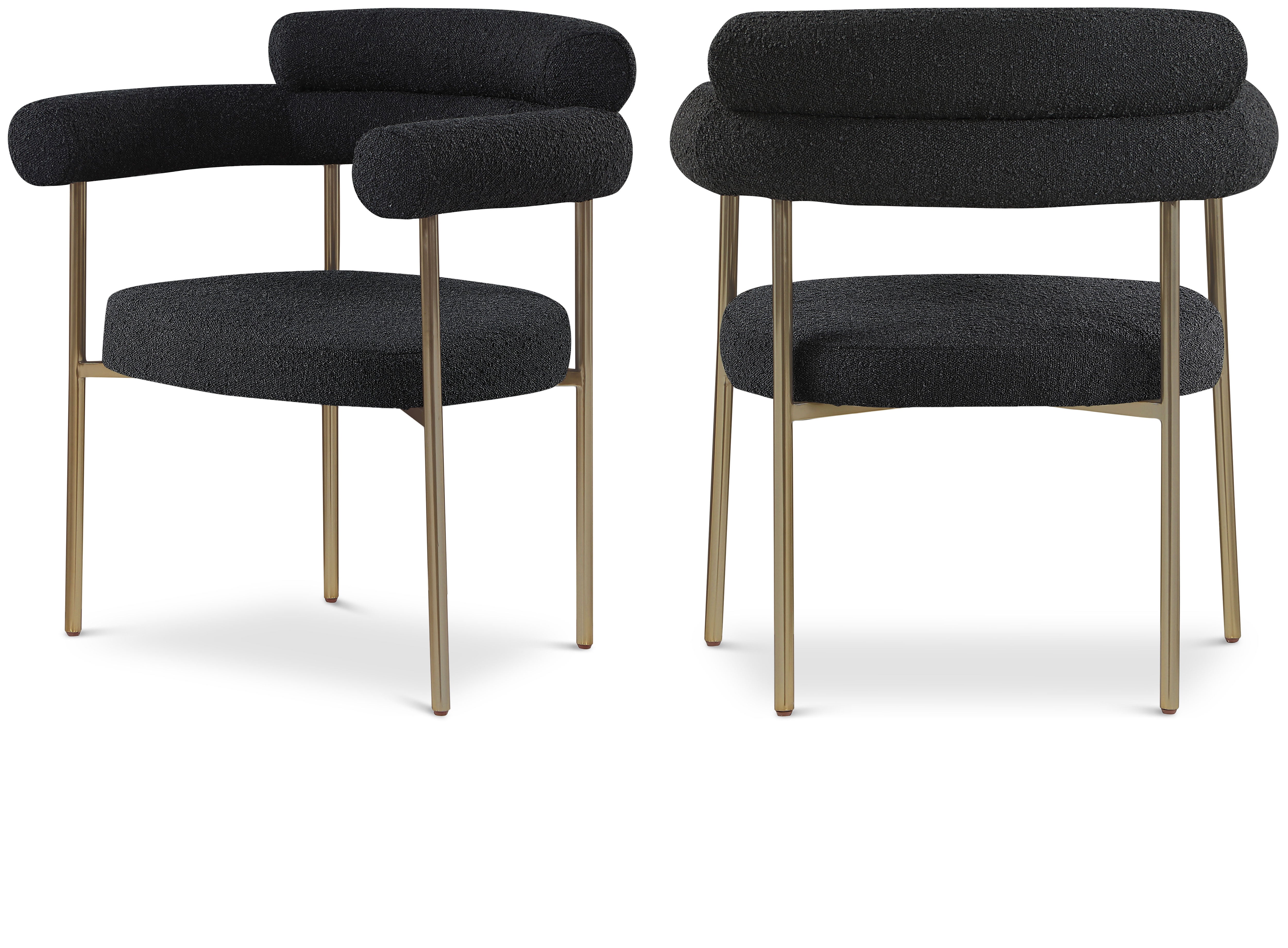 Chaise de salle à manger en tissu Blake Boucle