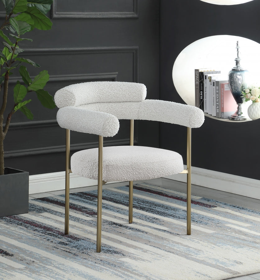 Chaise de salle à manger en tissu Blake Boucle