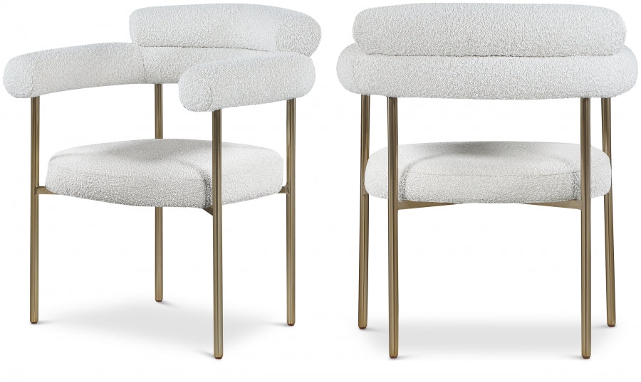 Chaise de salle à manger en tissu Blake Boucle