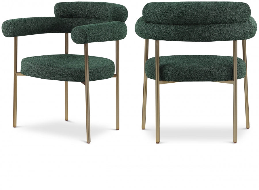 Chaise de salle à manger en tissu Blake Boucle