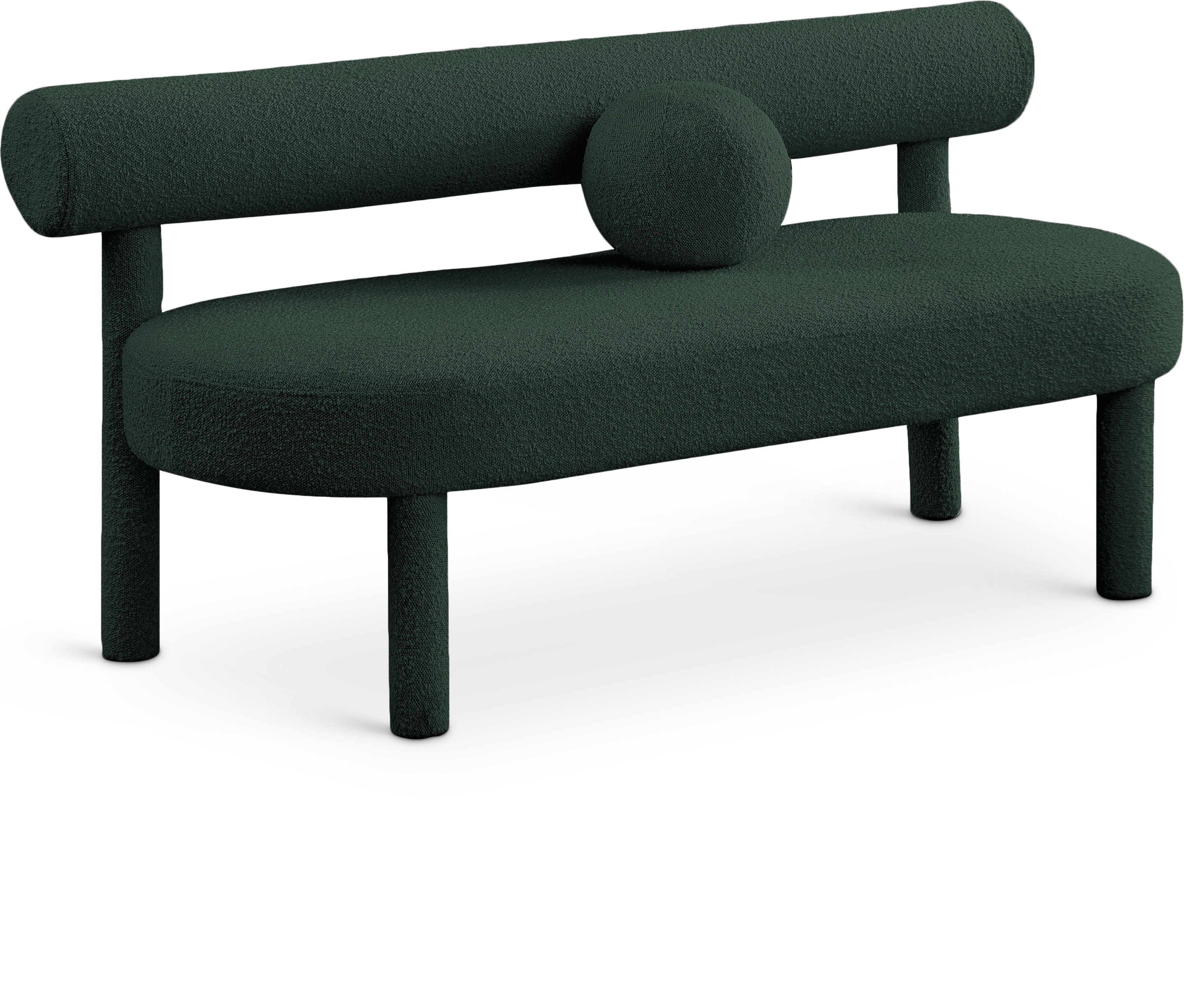 Banc de salon en tissu boucle