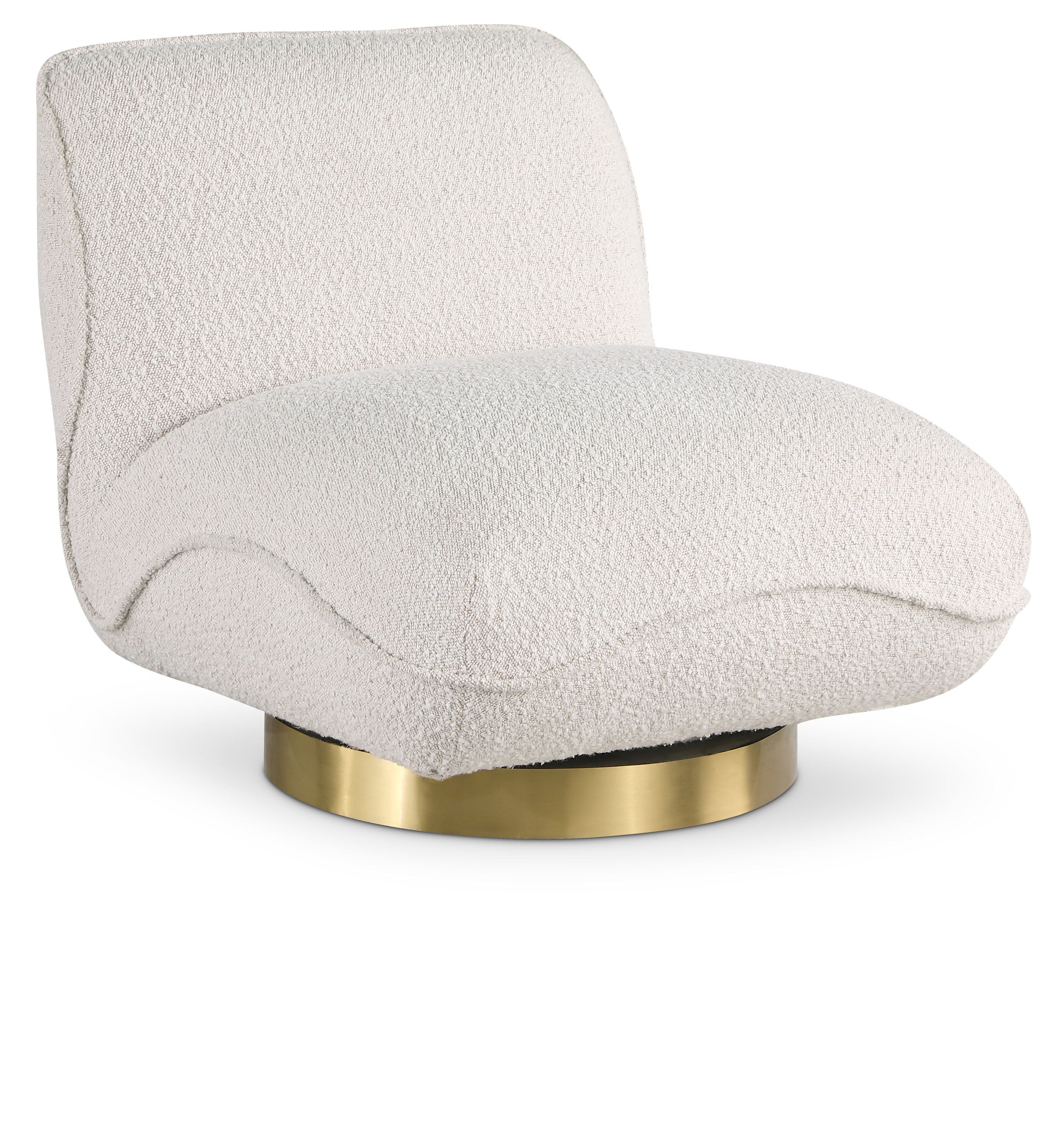 Fauteuil d'appoint pivotant en tissu Boucle Geneva