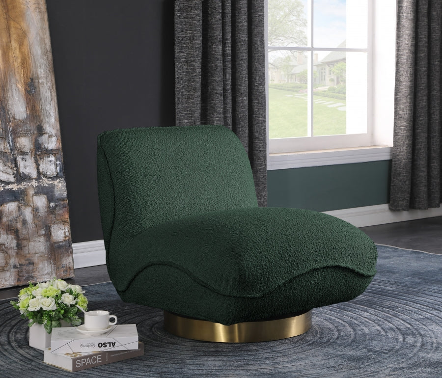Fauteuil d'appoint pivotant en tissu Boucle Geneva