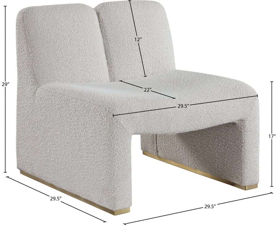 Fauteuil d'appoint en tissu boucle Alta