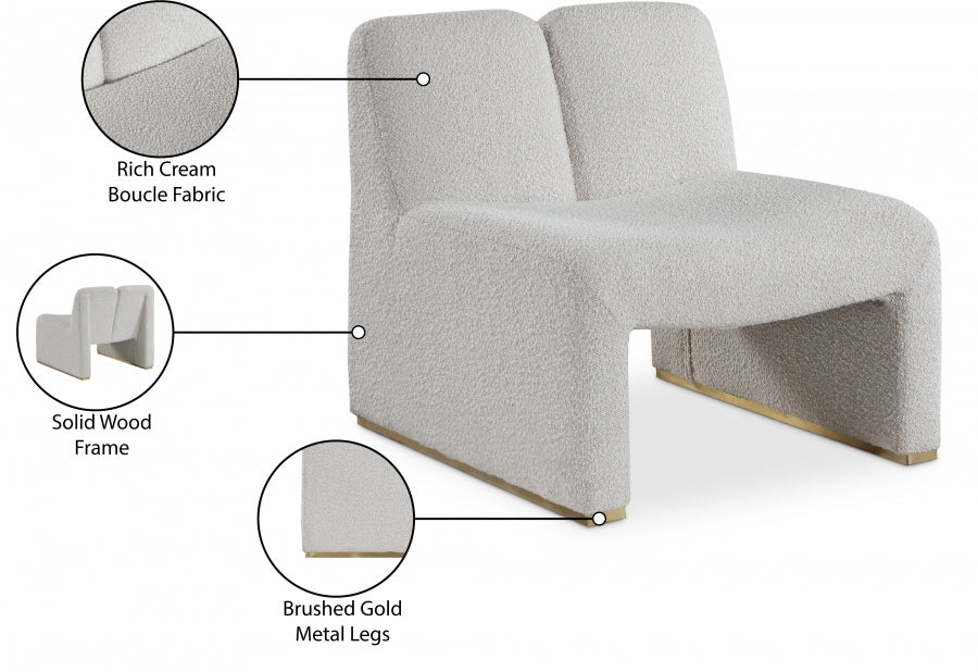 Fauteuil d'appoint en tissu boucle Alta