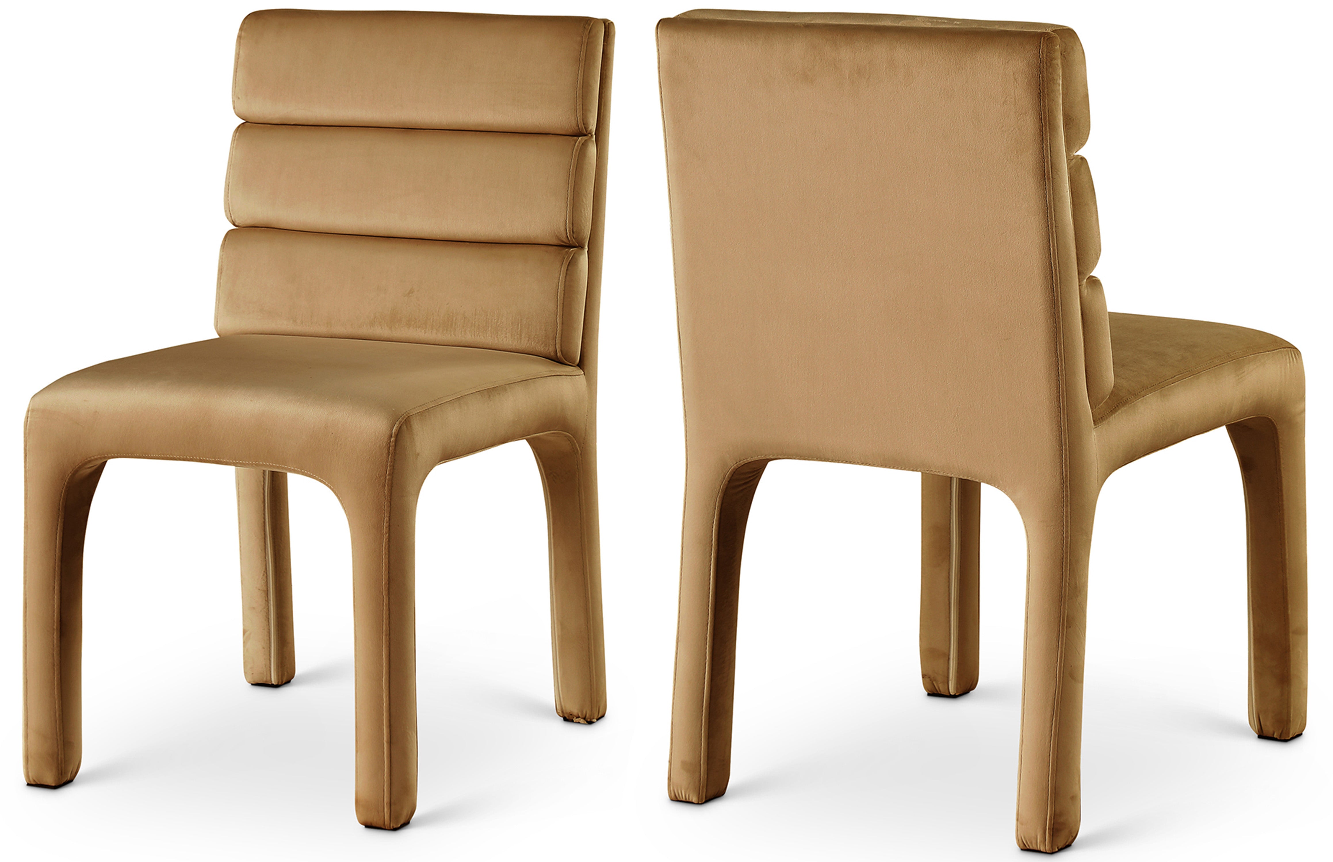 Chaise de salle à manger en velours Kai