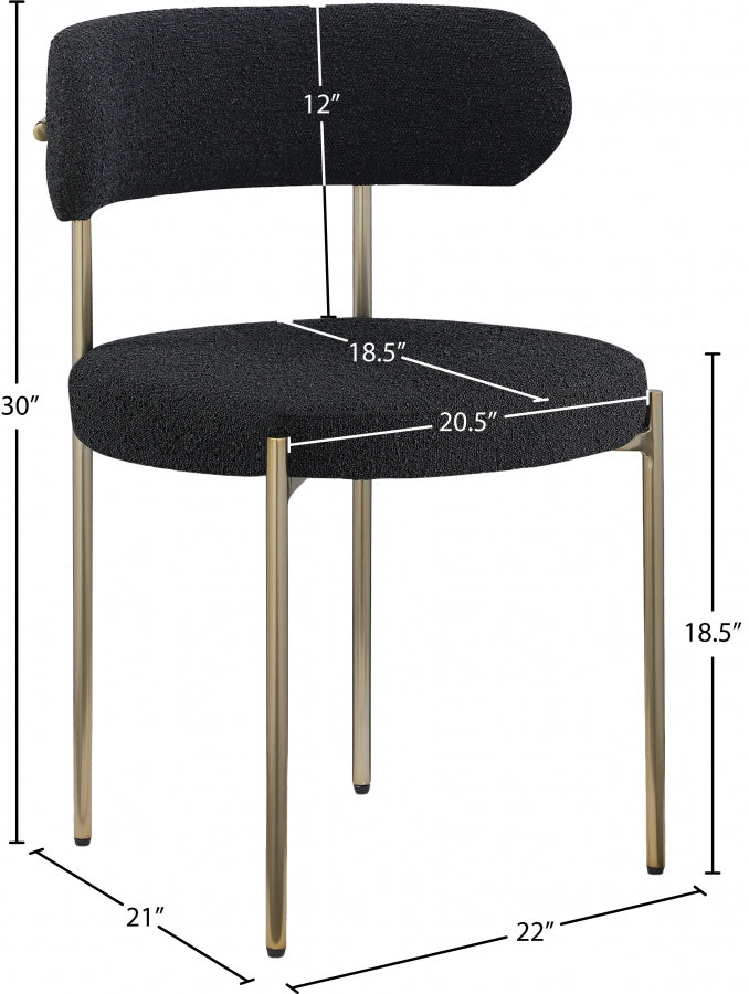 Chaise de salle à manger en tissu Beacon Boucle
