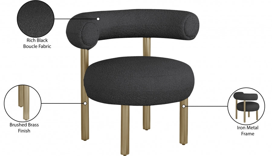 Fauteuil d'appoint en tissu boucle bordeaux
