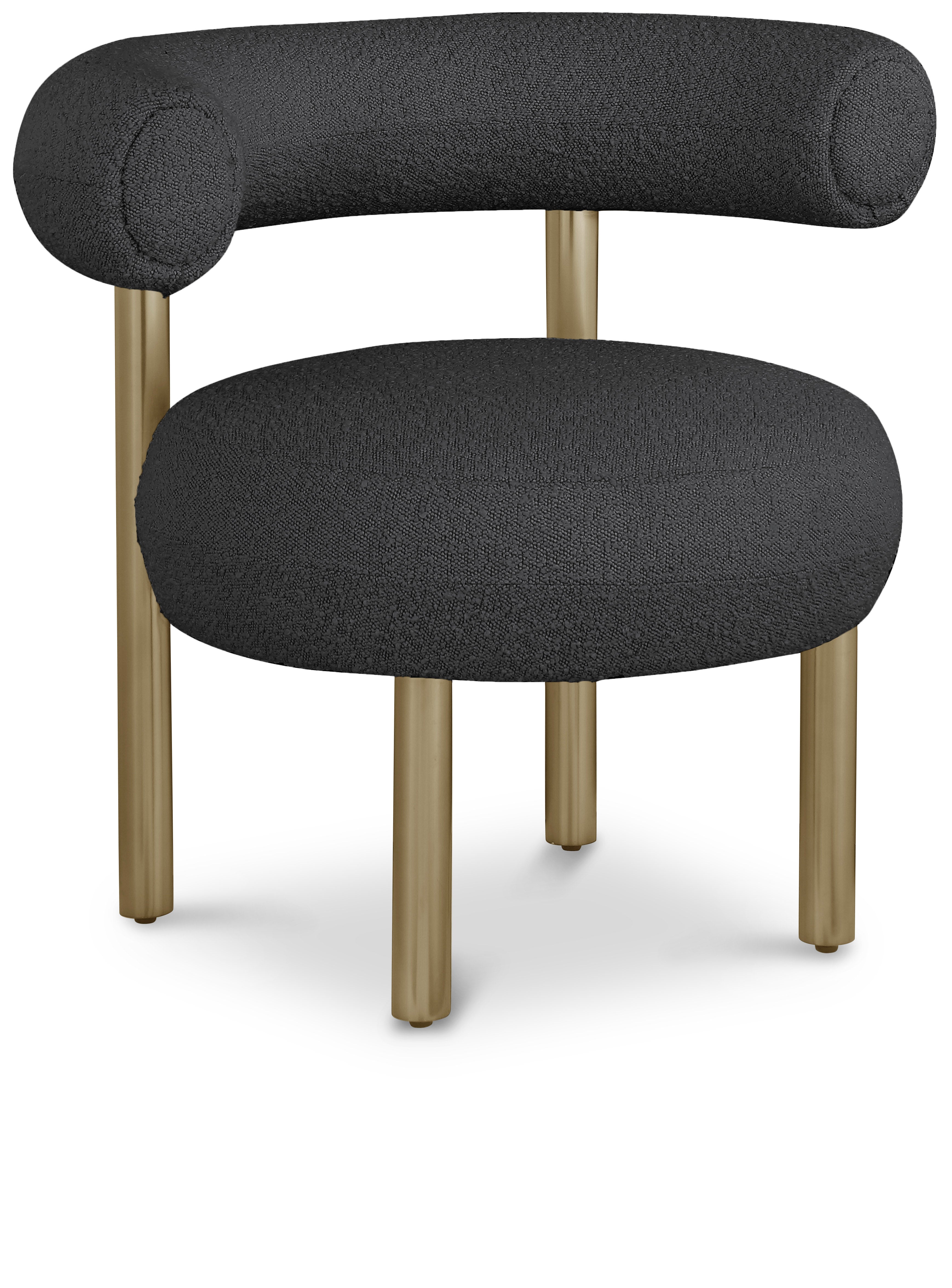 Fauteuil d'appoint en tissu boucle bordeaux