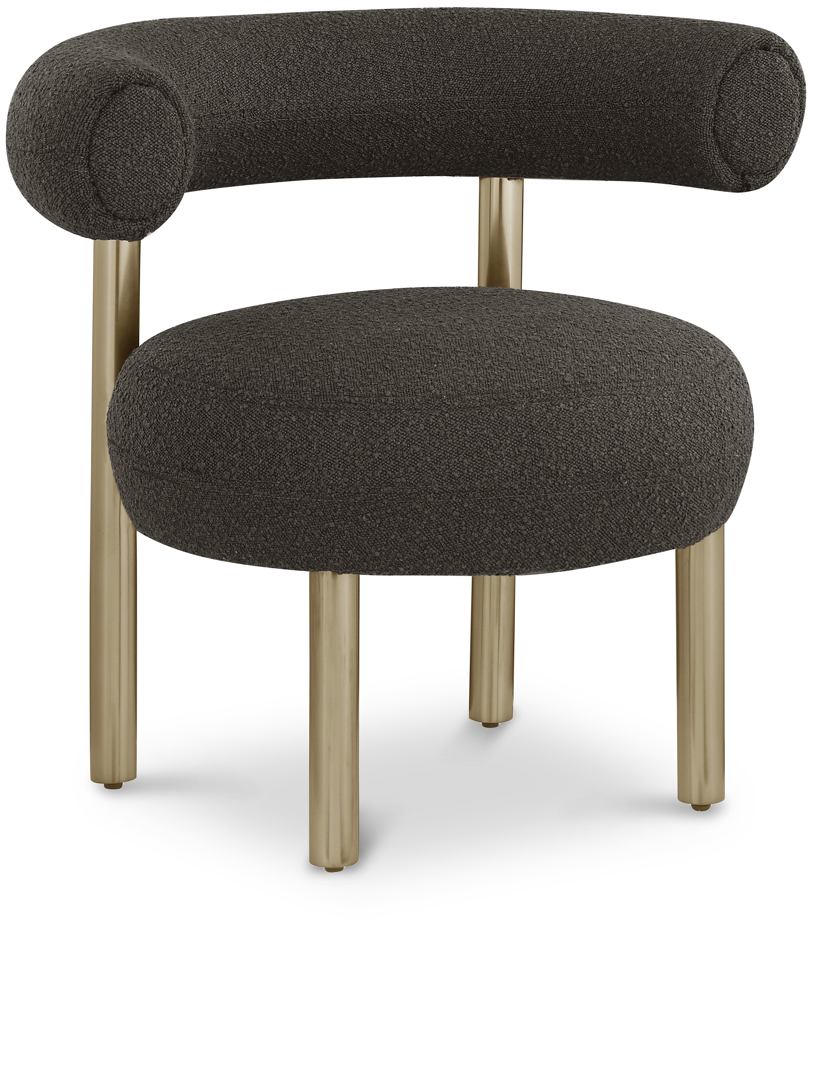 Fauteuil d'appoint en tissu boucle bordeaux