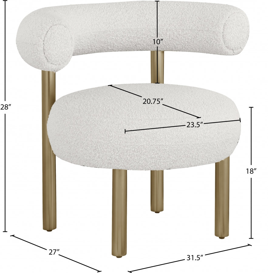Fauteuil d'appoint en tissu boucle bordeaux