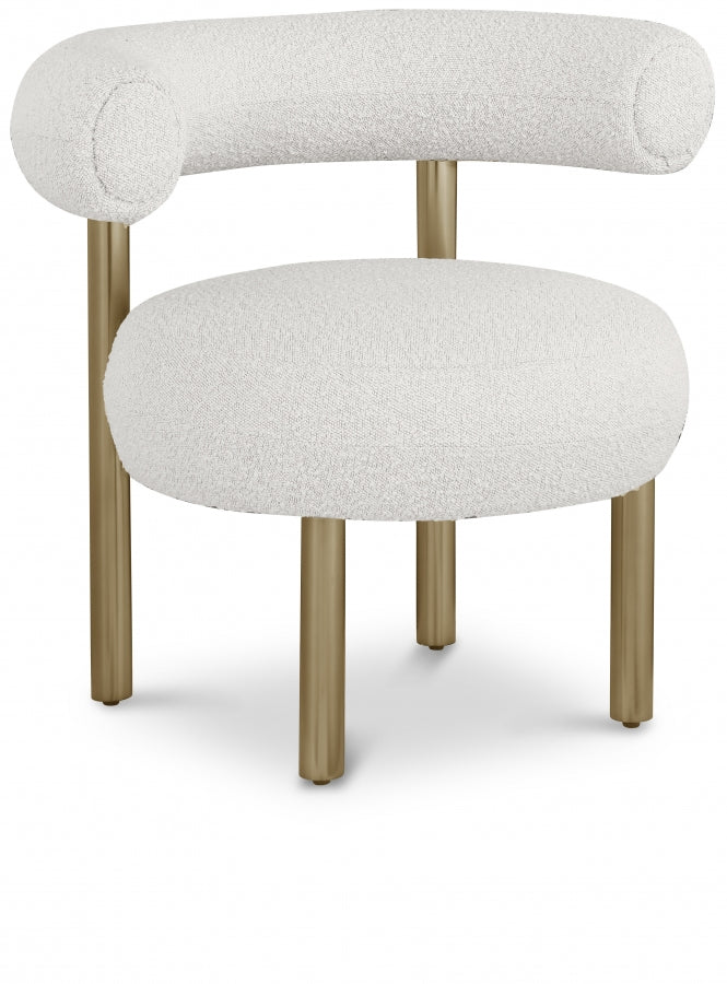 Fauteuil d'appoint en tissu boucle bordeaux