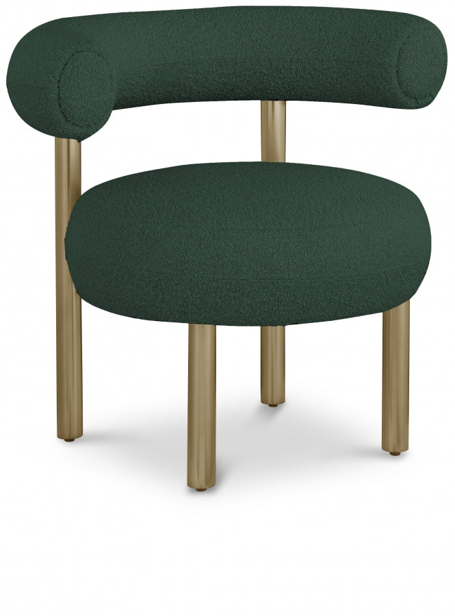 Fauteuil d'appoint en tissu boucle bordeaux