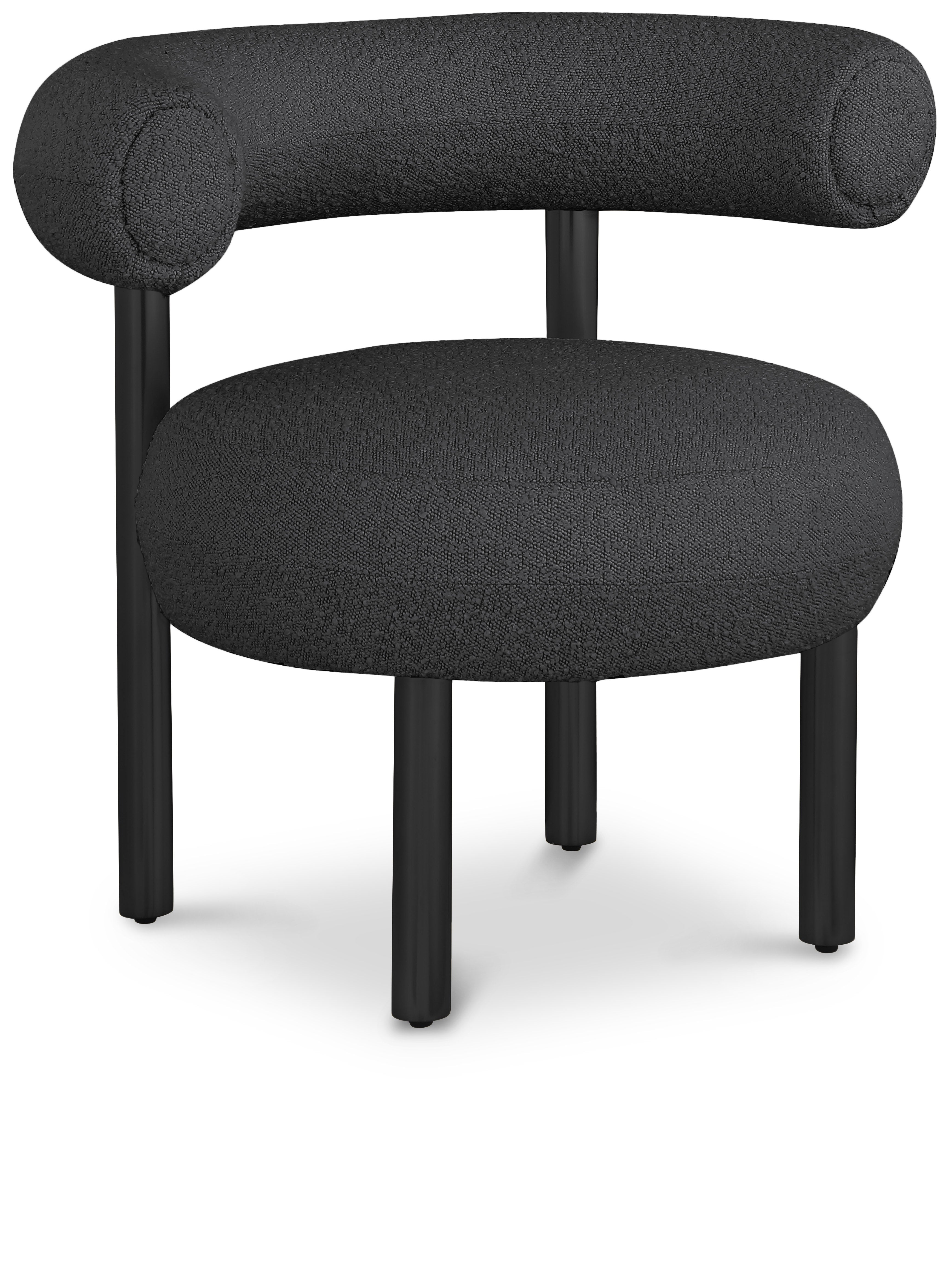 Fauteuil d'appoint en tissu boucle bordeaux