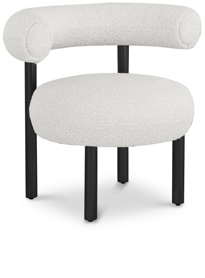 Fauteuil d'appoint en tissu boucle bordeaux