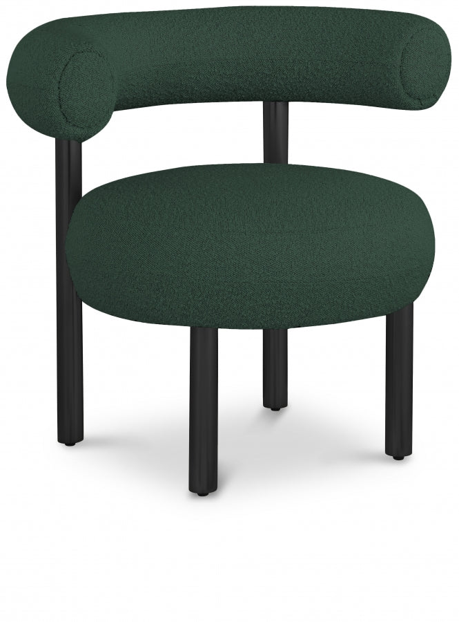 Fauteuil d'appoint en tissu boucle bordeaux