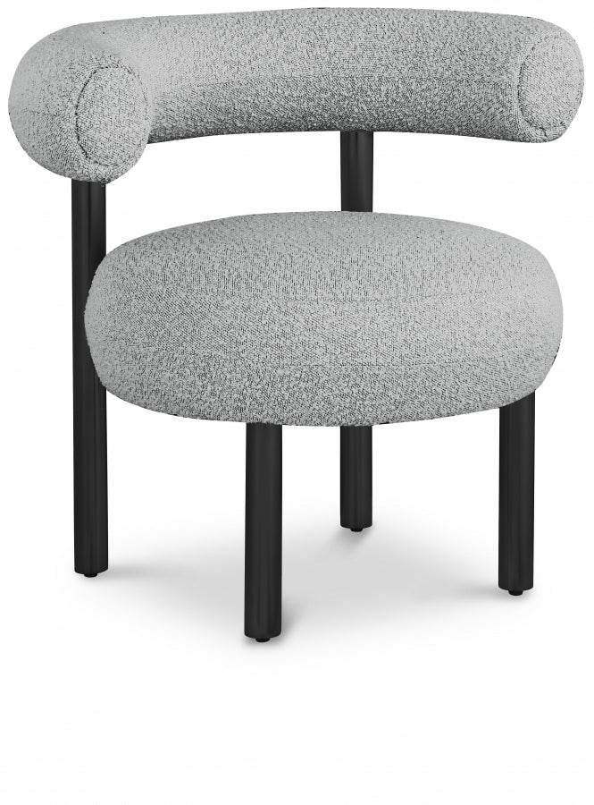 Fauteuil d'appoint en tissu boucle bordeaux