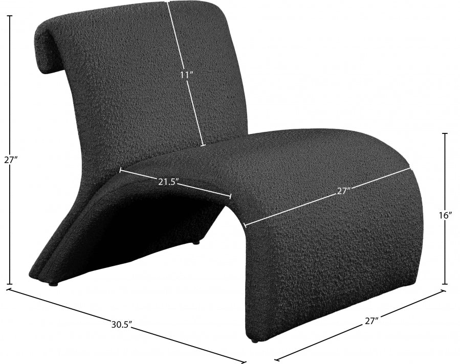 Fauteuil d'appoint en tissu boucle Mulberry