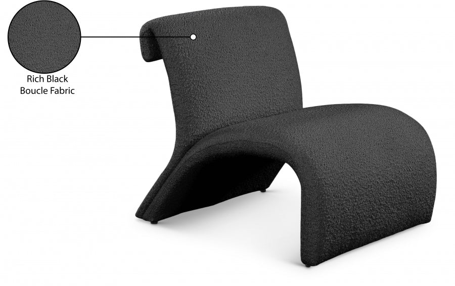 Fauteuil d'appoint en tissu boucle Mulberry