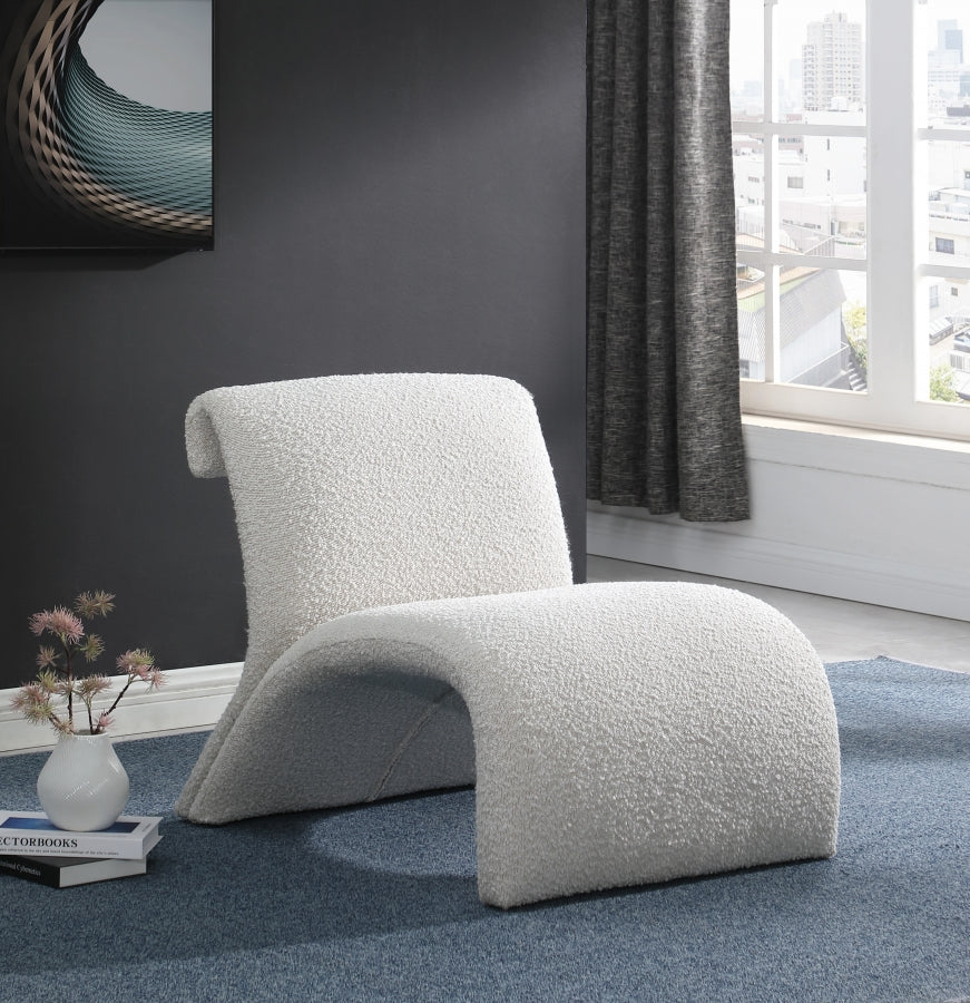 Fauteuil d'appoint en tissu boucle Mulberry