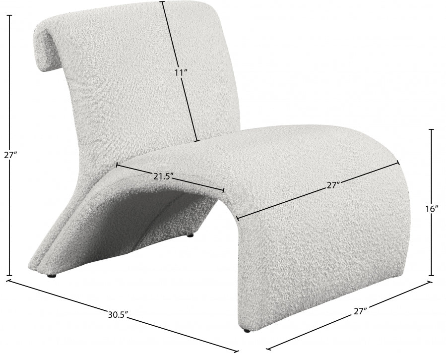 Fauteuil d'appoint en tissu boucle Mulberry