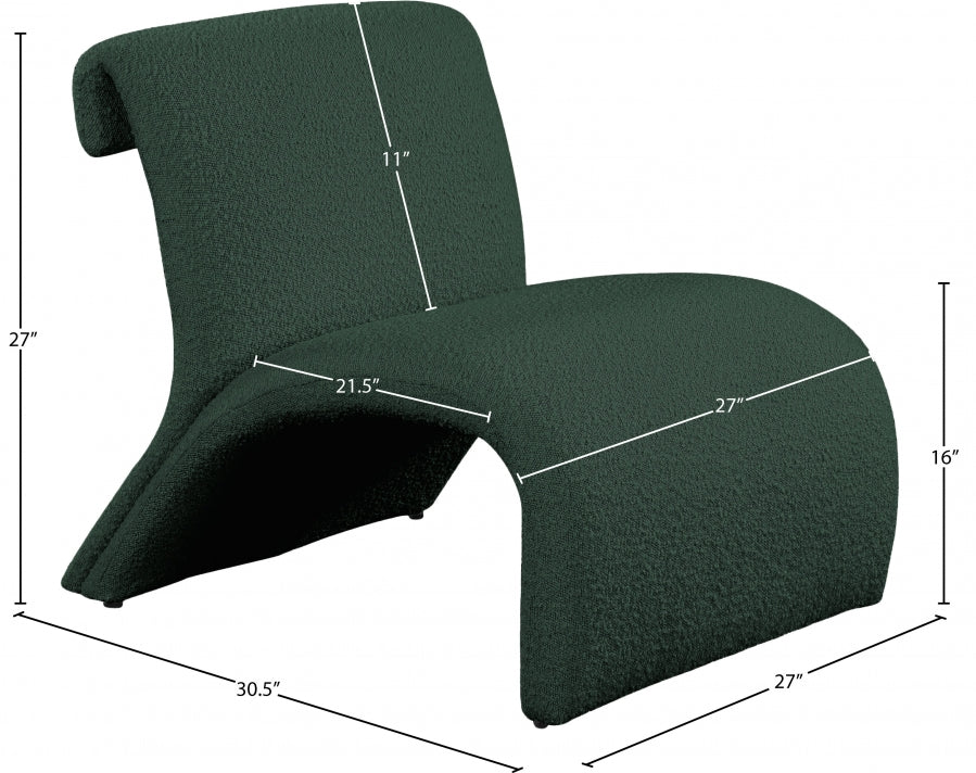 Fauteuil d'appoint en tissu boucle Mulberry