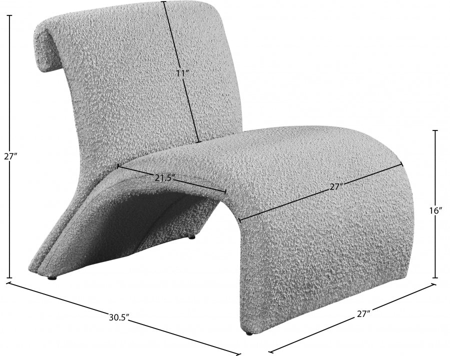 Fauteuil d'appoint en tissu boucle Mulberry