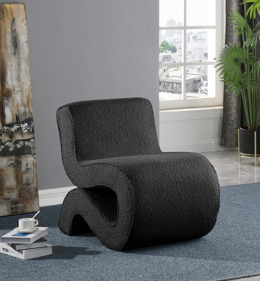 Fauteuil d'appoint en tissu boucle Désirée