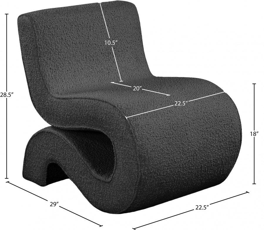 Fauteuil d'appoint en tissu boucle Désirée