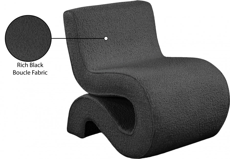 Fauteuil d'appoint en tissu boucle Désirée