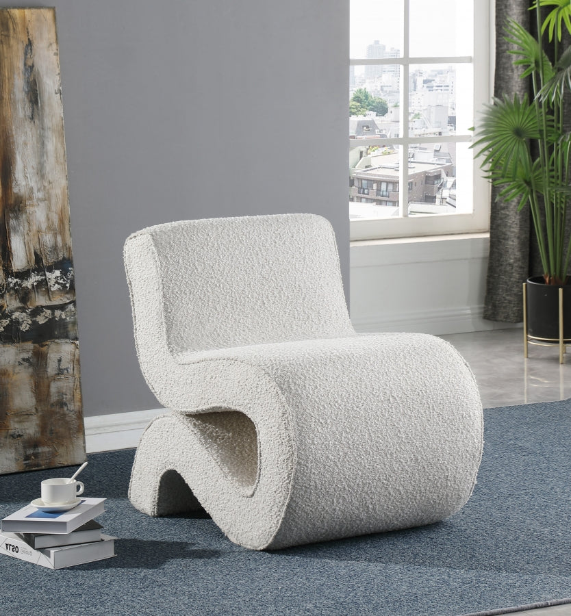 Fauteuil d'appoint en tissu boucle Désirée