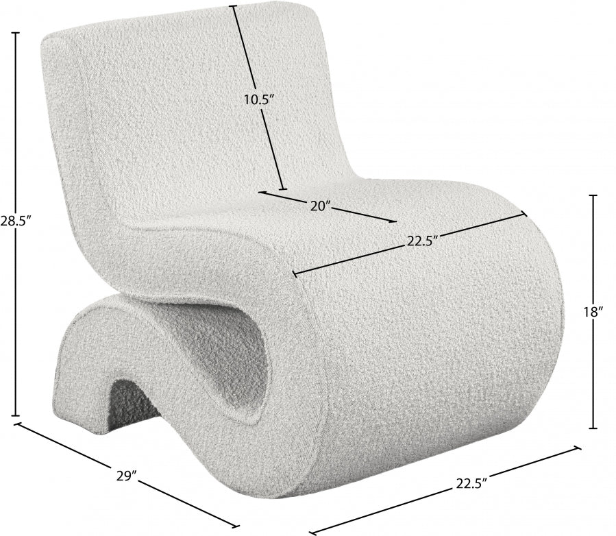 Fauteuil d'appoint en tissu boucle Désirée