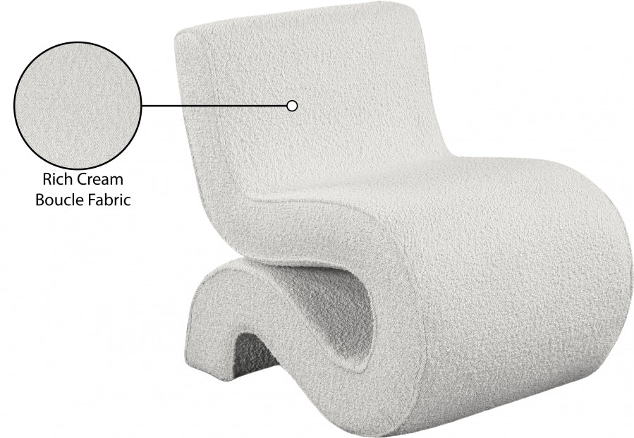 Fauteuil d'appoint en tissu boucle Désirée