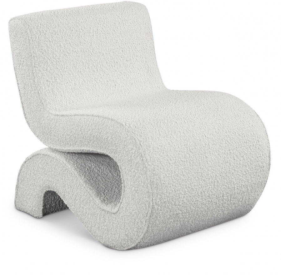Fauteuil d'appoint en tissu boucle Désirée