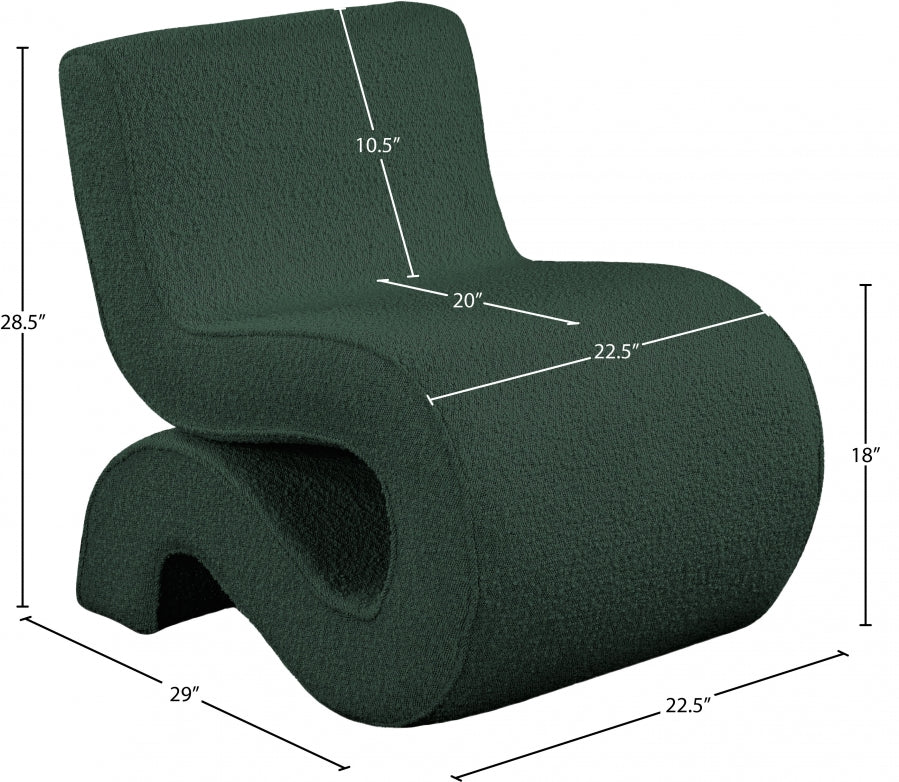 Fauteuil d'appoint en tissu boucle Désirée