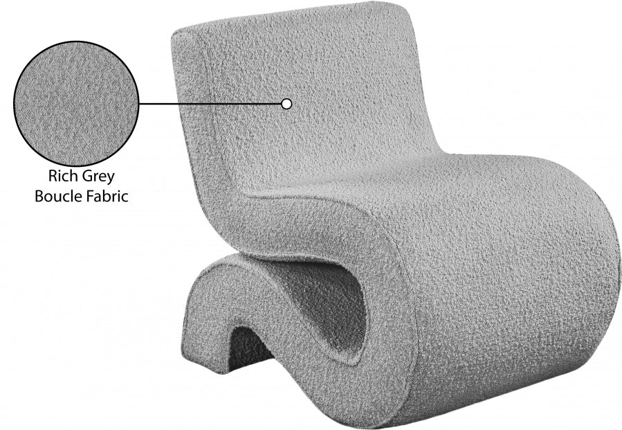 Fauteuil d'appoint en tissu boucle Désirée