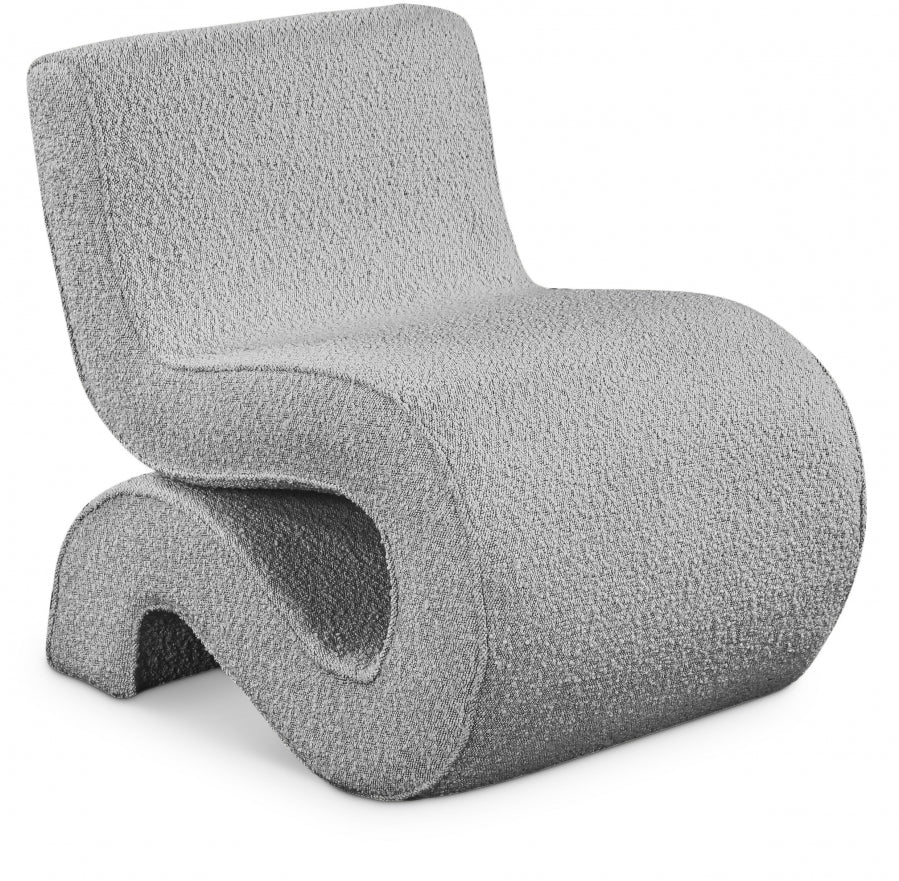 Fauteuil d'appoint en tissu boucle Désirée