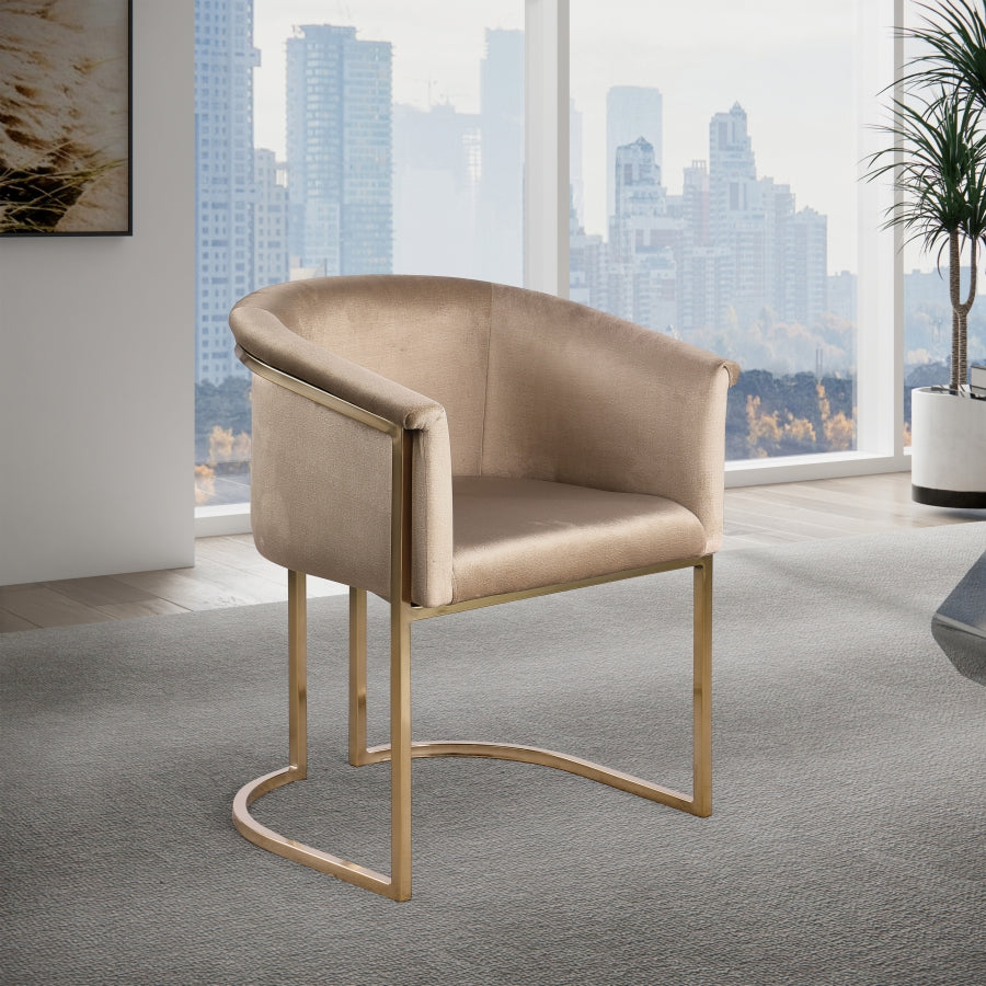 Chaise de salle à manger en velours Tierra