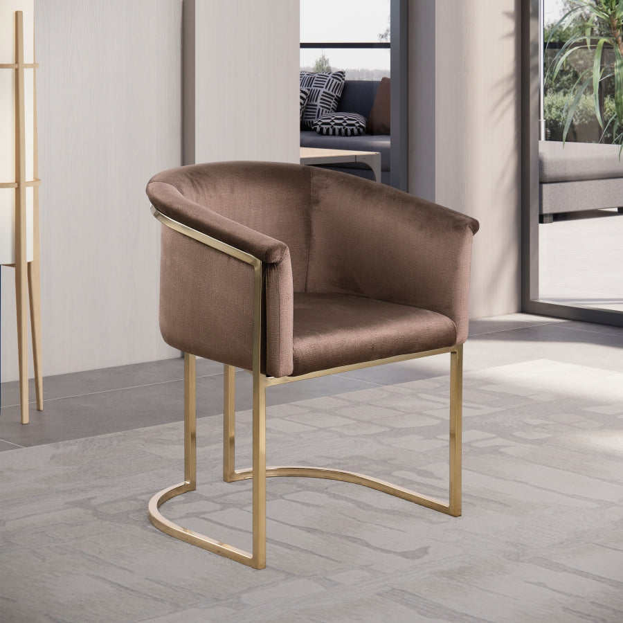 Chaise de salle à manger en velours Tierra