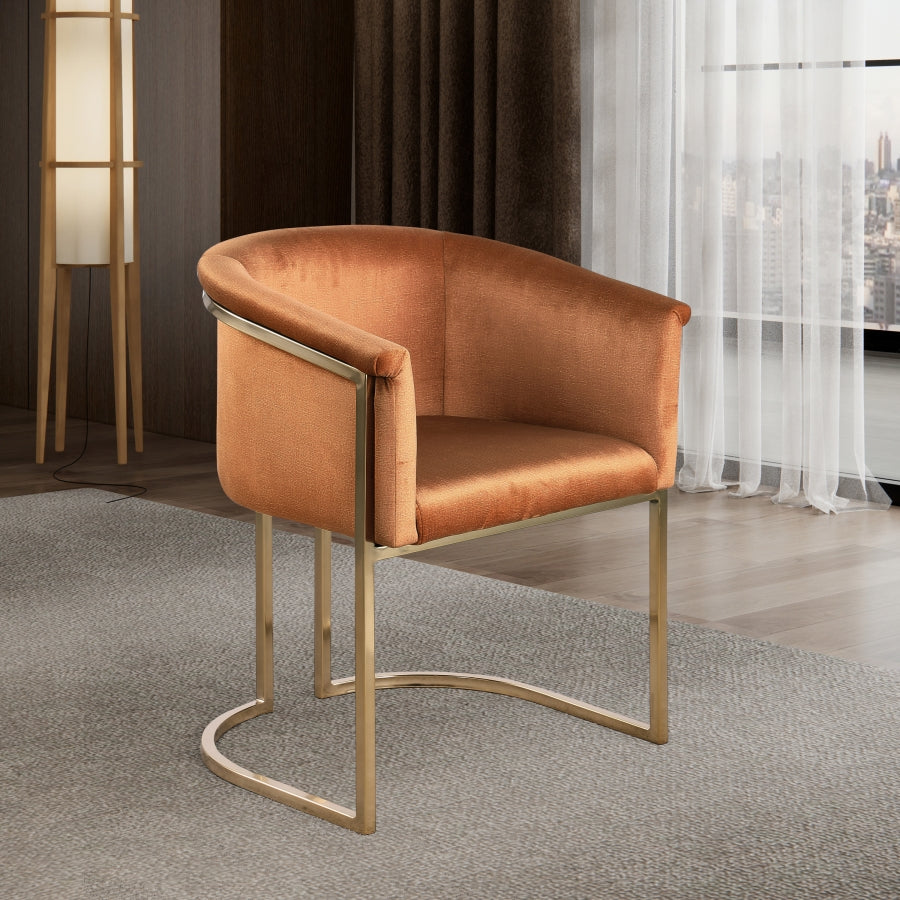 Chaise de salle à manger en velours Tierra