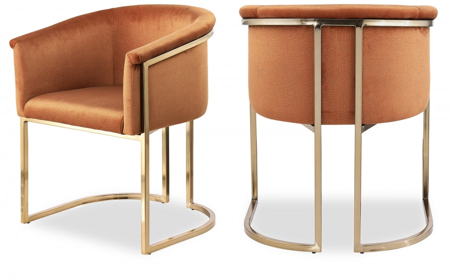 Chaise de salle à manger en velours Tierra